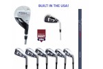 AGXGOLF LADIES MAGNUM GRAPHITE IRON SET #3 HYBRID + 5-9 IRONS + PITCHING WEDGE; PETITE, REGULAR & TALL LENGTHS: BUILT IN THE USA !